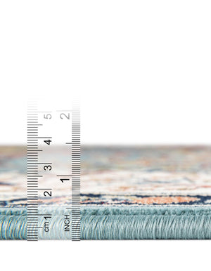 Blue 2' 7 x 7' 1 Narenj Runner Area Rug 85% Polypropylene & 15% Polyester Traditional Classic Carpet for Living, Dining, Bedrooms, Office for Sale at Rug Engine