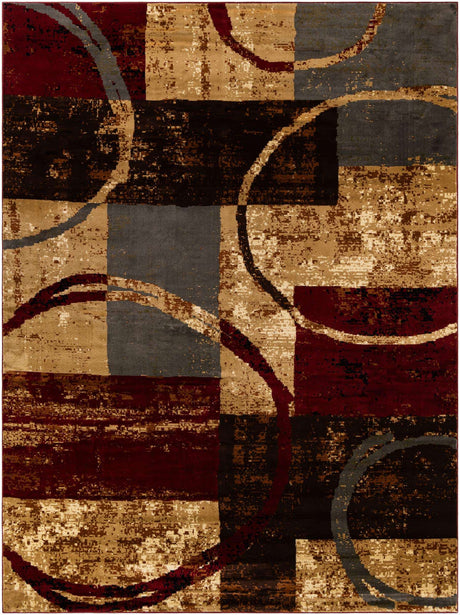 Multicolor 10' x 13' 1 Barista Rectangle Area Rug 100% Polypropylene Abstract Modern Geometric Carpet for Living Room Dining Office Dorm Room Decor for Sale at Rug Engine