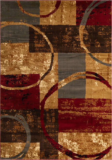 Multicolor 7' 10 x 11' Barista Rectangle Area Rug 100% Polypropylene Abstract Modern Geometric Carpet for Living Room Dining Office Dorm Room Decor for Sale at Rug Engine