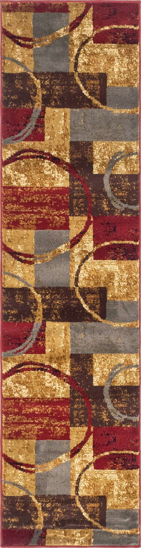 Multicolor 2' x 8' Barista Runner Area Rug 100% Polypropylene Abstract Modern Geometric Carpet for Living Room Dining Office Dorm Room Decor for Sale at Rug Engine