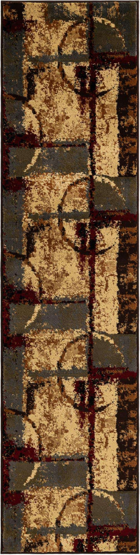 Multicolor 2' x 8' Barista Runner Area Rug 100% Polypropylene Abstract Modern Geometric Carpet for Living Room Dining Office Dorm Room Decor for Sale at Rug Engine