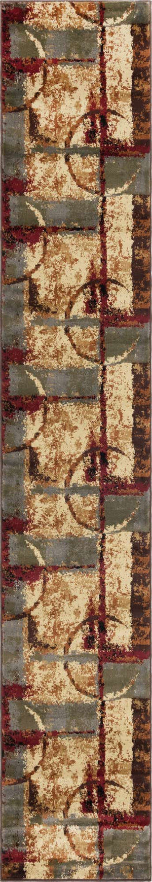 Multicolor 2' 2 x 12' Barista Runner Area Rug 100% Polypropylene Abstract Modern Geometric Carpet for Living Room Dining Office Dorm Room Decor for Sale at Rug Engine
