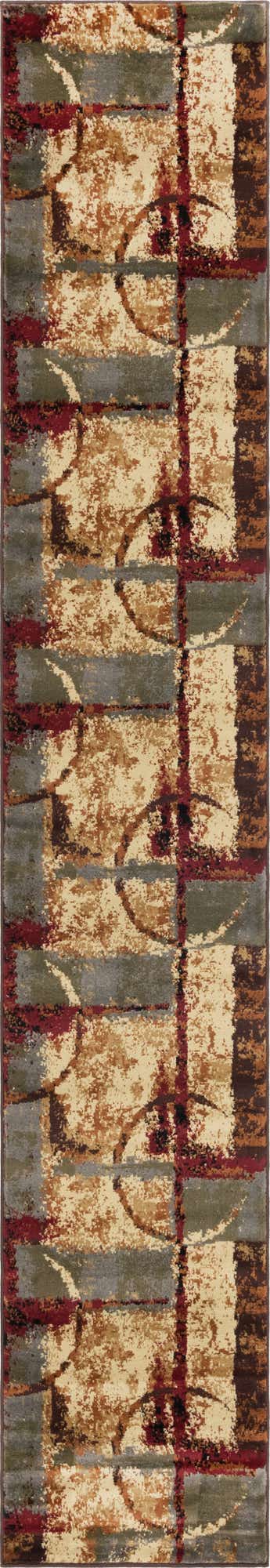 Multicolor 2' 2 x 12' Barista Runner Area Rug 100% Polypropylene Abstract Modern Geometric Carpet for Living Room Dining Office Dorm Room Decor for Sale at Rug Engine