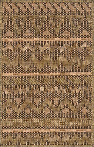 Light Brown 2' x 3' 1 Outdoor Modern Rectangle Area Rug Weather Resistant for Patio, Deck, Terrace, Balcony, Porch 100% Polypropylene Modern Outside Carpet for Sale at Rug Engine