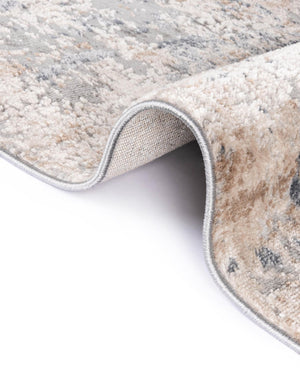 Cream 8' x 10' Caspian Rectangle Area Rug 60% Polypropylene & 40% Polyester With Cotton Backing Modern Chic Carpet for Home Interior Design Decorating for Sale at Rug Engine