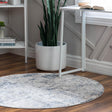 Cream 4' 1 x 4' 1 Caspian Round Area Rug 60% Polypropylene & 40% Polyester With Cotton Backing Modern Chic Carpet for Home Interior Design Decorating for Sale at Rug Engine
