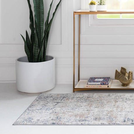 Cream 2' 2 x 6' 1 Caspian Runner Area Rug 60% Polypropylene & 40% Polyester With Cotton Backing Modern Chic Carpet for Home Interior Design Decorating for Sale at Rug Engine