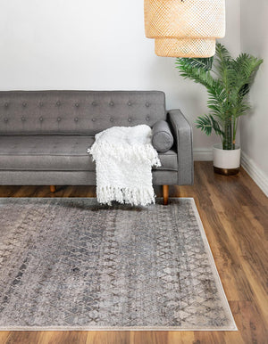 Gray 9' x 12' 2 Caspian Rectangle Area Rug 60% Polypropylene & 40% Polyester With Cotton Backing Modern Chic Carpet for Home Interior Design Decorating for Sale at Rug Engine
