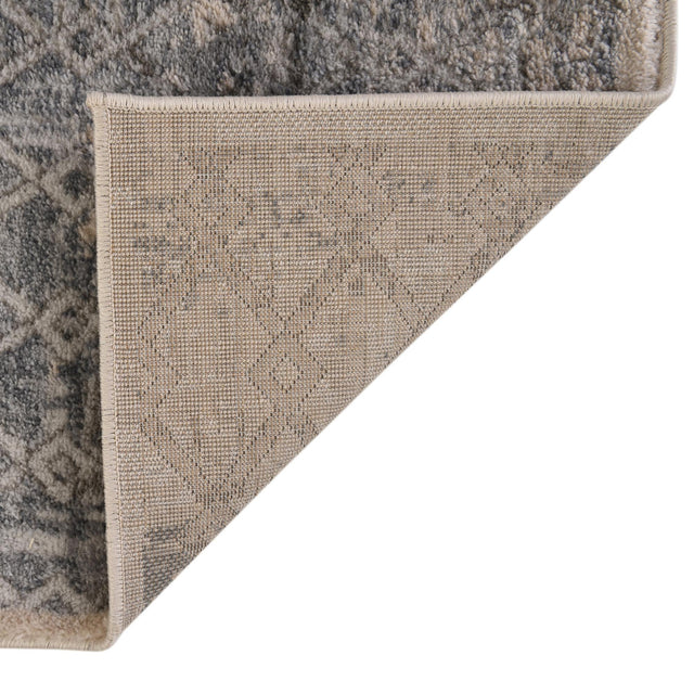 Gray 5' 1 x 8' Caspian Rectangle Area Rug 60% Polypropylene & 40% Polyester With Cotton Backing Modern Chic Carpet for Home Interior Design Decorating for Sale at Rug Engine