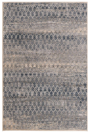 Gray 5' 1 x 8' Caspian Rectangle Area Rug 60% Polypropylene & 40% Polyester With Cotton Backing Modern Chic Carpet for Home Interior Design Decorating for Sale at Rug Engine