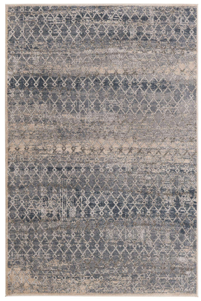 Gray 5' 1 x 8' Caspian Rectangle Area Rug 60% Polypropylene & 40% Polyester With Cotton Backing Modern Chic Carpet for Home Interior Design Decorating for Sale at Rug Engine
