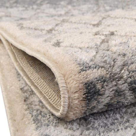 Gray 4' 1 x 4' 1 Caspian Round Area Rug 60% Polypropylene & 40% Polyester With Cotton Backing Modern Chic Carpet for Home Interior Design Decorating for Sale at Rug Engine