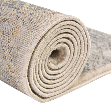 Gray 4' 1 x 4' 1 Caspian Round Area Rug 60% Polypropylene & 40% Polyester With Cotton Backing Modern Chic Carpet for Home Interior Design Decorating for Sale at Rug Engine