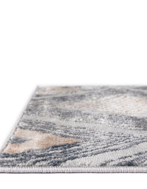 Gray Cream 2' x 3' 1 Caspian Rectangle Area Rug 60% Polypropylene & 40% Polyester With Cotton Backing Modern Chic Carpet for Home Interior Design Decorating for Sale at Rug Engine