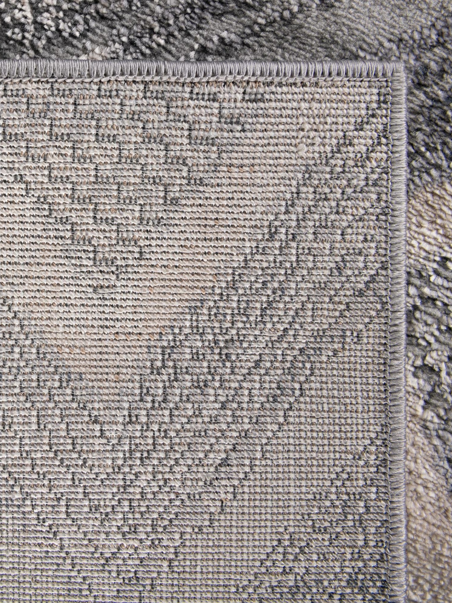 Gray Cream 8' x 10' Caspian Rectangle Area Rug 60% Polypropylene & 40% Polyester With Cotton Backing Modern Chic Carpet for Home Interior Design Decorating for Sale at Rug Engine