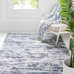 Gray 8' x 10' Caspian Rectangle Area Rug 60% Polypropylene & 40% Polyester With Cotton Backing Modern Chic Carpet for Home Interior Design Decorating for Sale at Rug Engine