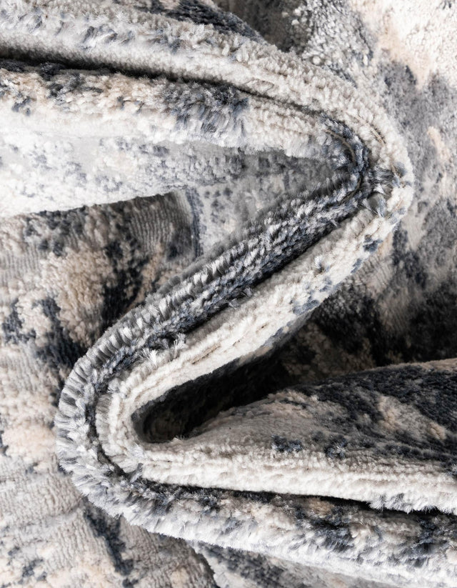 Gray 4' 1 x 6' 1 Caspian Rectangle Area Rug 60% Polypropylene & 40% Polyester With Cotton Backing Modern Chic Carpet for Home Interior Design Decorating for Sale at Rug Engine