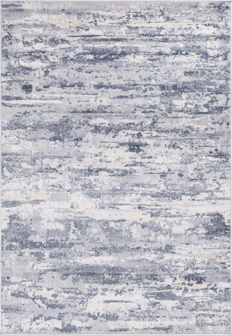 Gray 4' 1 x 6' 1 Caspian Rectangle Area Rug 60% Polypropylene & 40% Polyester With Cotton Backing Modern Chic Carpet for Home Interior Design Decorating for Sale at Rug Engine