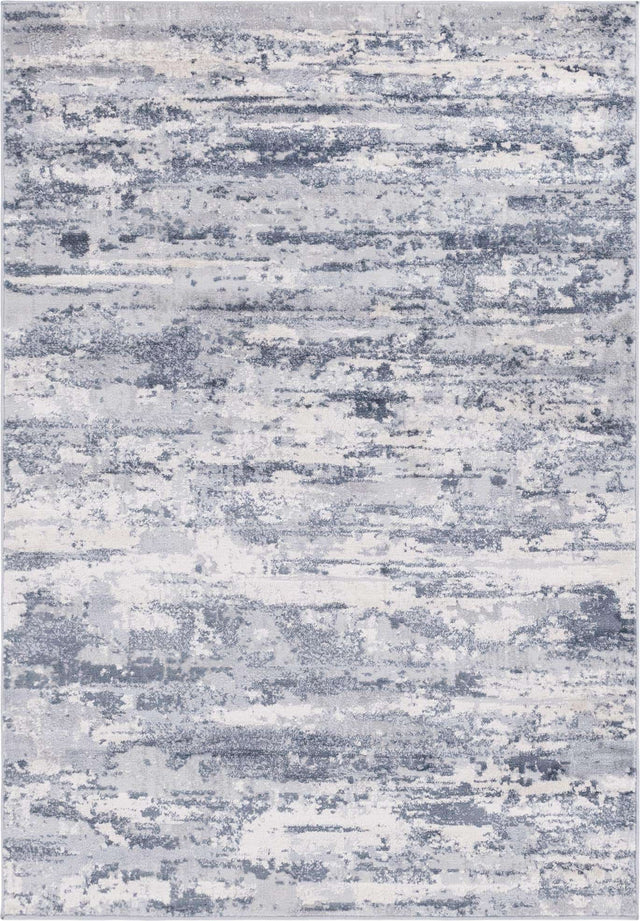 Gray 4' 1 x 6' 1 Caspian Rectangle Area Rug 60% Polypropylene & 40% Polyester With Cotton Backing Modern Chic Carpet for Home Interior Design Decorating for Sale at Rug Engine
