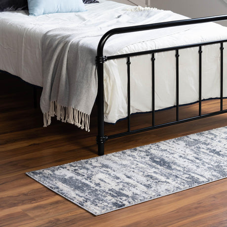 Gray 2' 2 x 6' 1 Caspian Runner Area Rug 60% Polypropylene & 40% Polyester With Cotton Backing Modern Chic Carpet for Home Interior Design Decorating for Sale at Rug Engine