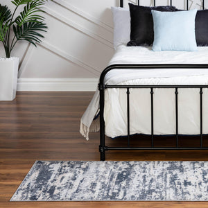Gray 2' 2 x 6' 1 Caspian Runner Area Rug 60% Polypropylene & 40% Polyester With Cotton Backing Modern Chic Carpet for Home Interior Design Decorating for Sale at Rug Engine
