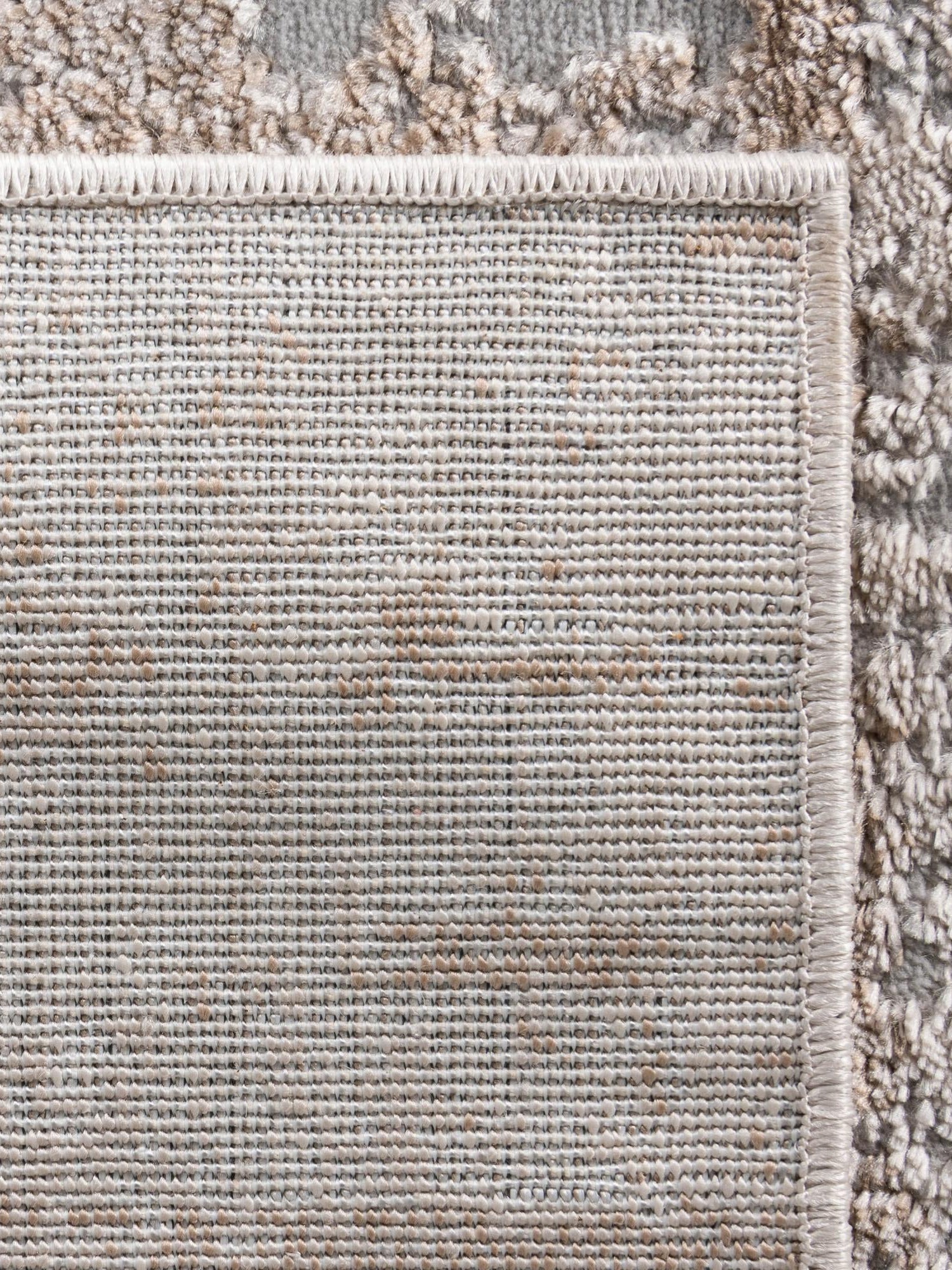 Beige 5' 1 x 8' Caspian Rectangle Area Rug 60% Polypropylene & 40% Polyester With Cotton Backing Modern Chic Carpet for Home Interior Design Decorating for Sale at Rug Engine