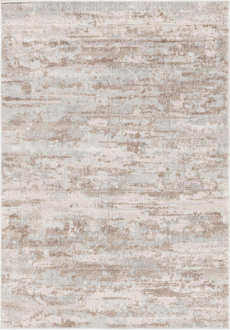 Beige 4' 1 x 6' 1 Caspian Rectangle Area Rug 60% Polypropylene & 40% Polyester With Cotton Backing Modern Chic Carpet for Home Interior Design Decorating for Sale at Rug Engine