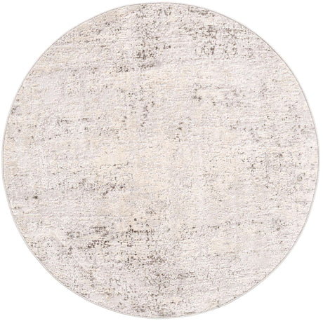 Gray 4' 1 x 4' 1 Caspian Round Area Rug 60% Polypropylene & 40% Polyester With Cotton Backing Modern Chic Carpet for Home Interior Design Decorating for Sale at Rug Engine