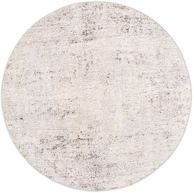 Gray 4' 1 x 4' 1 Caspian Round Area Rug 60% Polypropylene & 40% Polyester With Cotton Backing Modern Chic Carpet for Home Interior Design Decorating for Sale at Rug Engine