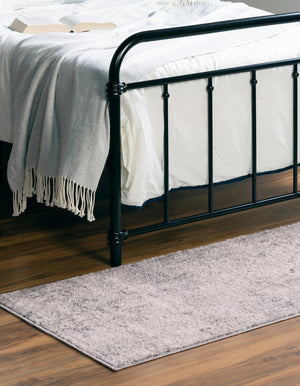 Gray 2' 7 x 10' Caspian Runner Area Rug 60% Polypropylene & 40% Polyester With Cotton Backing Modern Chic Carpet for Home Interior Design Decorating for Sale at Rug Engine
