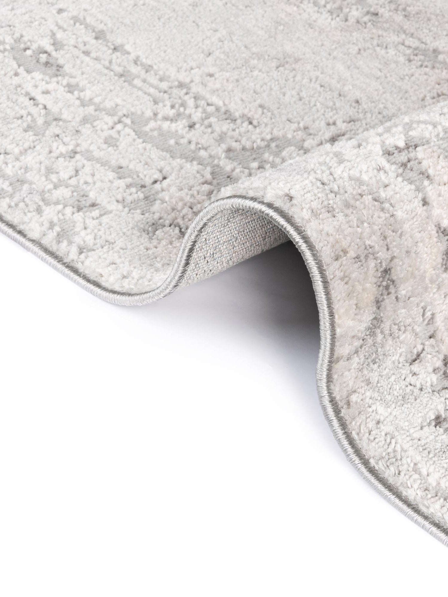 Gray 2' 7 x 10' Caspian Runner Area Rug 60% Polypropylene & 40% Polyester With Cotton Backing Modern Chic Carpet for Home Interior Design Decorating for Sale at Rug Engine