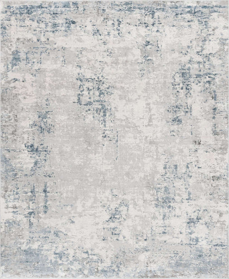 Gray Blue 8' x 10' Caspian Rectangle Area Rug 60% Polypropylene & 40% Polyester With Cotton Backing Modern Chic Carpet for Home Interior Design Decorating for Sale at Rug Engine