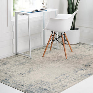 Gray Blue 6' 1 x 9' Caspian Rectangle Area Rug 60% Polypropylene & 40% Polyester With Cotton Backing Modern Chic Carpet for Home Interior Design Decorating for Sale at Rug Engine