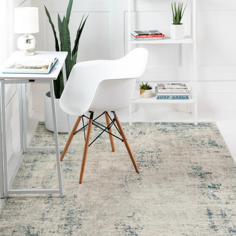 Gray Blue 7' 10 x 11' Caspian Rectangle Area Rug 60% Polypropylene & 40% Polyester With Cotton Backing Modern Chic Carpet for Home Interior Design Decorating for Sale at Rug Engine