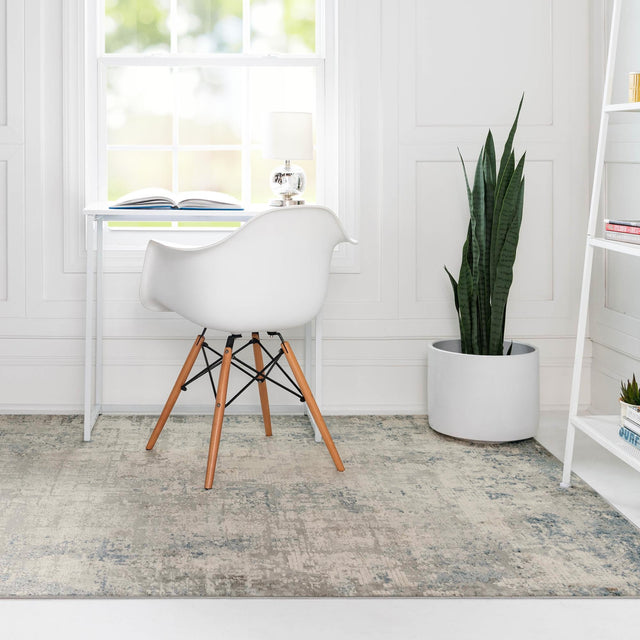 Gray Blue 4' 1 x 6' 1 Caspian Rectangle Area Rug 60% Polypropylene & 40% Polyester With Cotton Backing Modern Chic Carpet for Home Interior Design Decorating for Sale at Rug Engine
