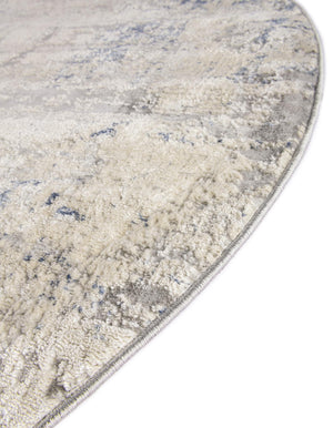 Gray Blue 4' 1 x 4' 1 Caspian Round Area Rug 60% Polypropylene & 40% Polyester With Cotton Backing Modern Chic Carpet for Home Interior Design Decorating for Sale at Rug Engine
