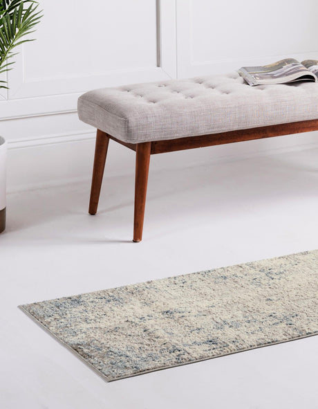 Gray Blue 2' 7 x 10' Caspian Runner Area Rug 60% Polypropylene & 40% Polyester With Cotton Backing Modern Chic Carpet for Home Interior Design Decorating for Sale at Rug Engine