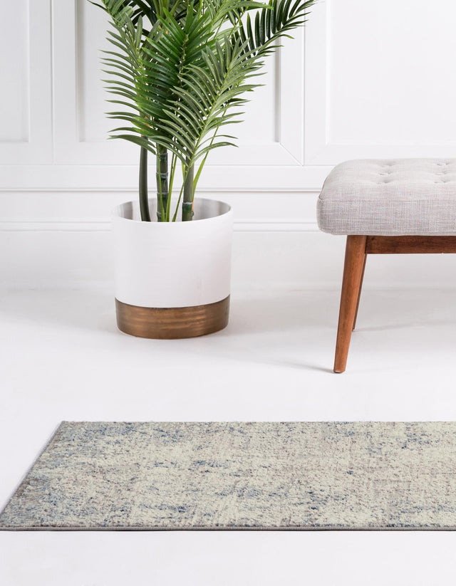 Gray Blue 2' 2 x 6' 1 Caspian Runner Area Rug 60% Polypropylene & 40% Polyester With Cotton Backing Modern Chic Carpet for Home Interior Design Decorating for Sale at Rug Engine