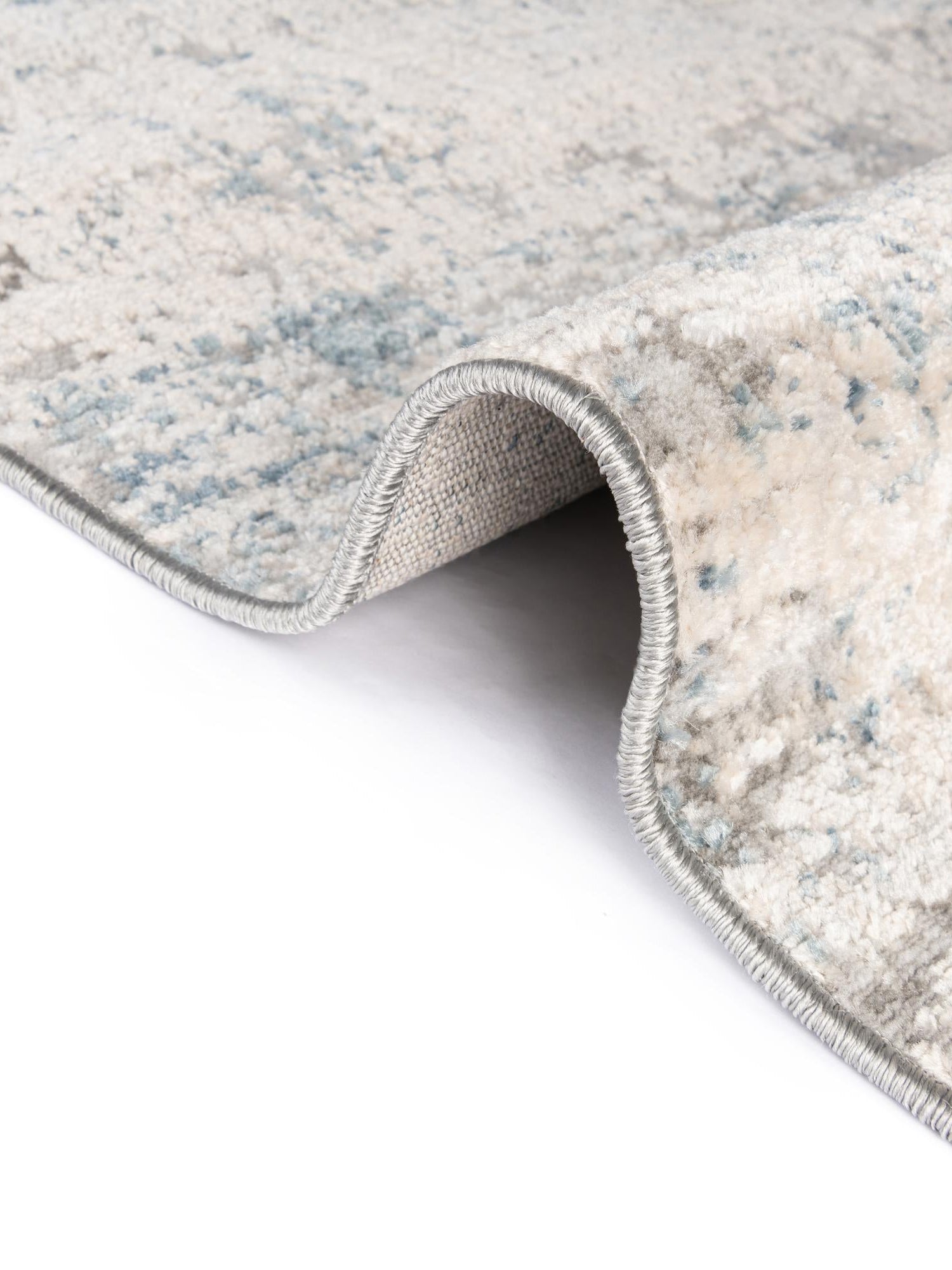 Gray Blue 2' 7 x 13' 1 Caspian Runner Area Rug 60% Polypropylene & 40% Polyester With Cotton Backing Modern Chic Carpet for Home Interior Design Decorating for Sale at Rug Engine