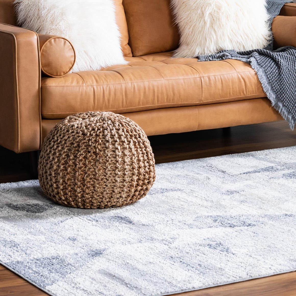 Gray 9' x 12' 2 Caspian Rectangle Area Rug 60% Polypropylene & 40% Polyester With Cotton Backing Modern Chic Carpet for Home Interior Design Decorating for Sale at Rug Engine