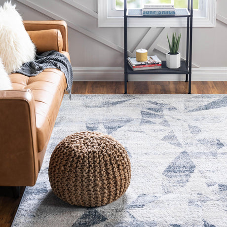 Gray 8' x 10' Caspian Rectangle Area Rug 60% Polypropylene & 40% Polyester With Cotton Backing Modern Chic Carpet for Home Interior Design Decorating for Sale at Rug Engine