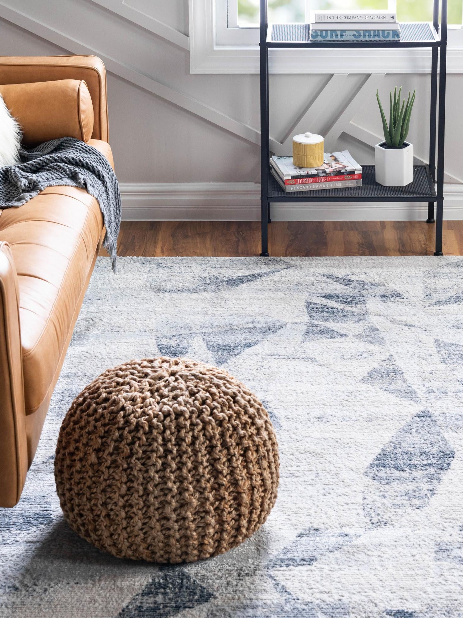 Gray 5' 1 x 8' Caspian Rectangle Area Rug 60% Polypropylene & 40% Polyester With Cotton Backing Modern Chic Carpet for Home Interior Design Decorating for Sale at Rug Engine