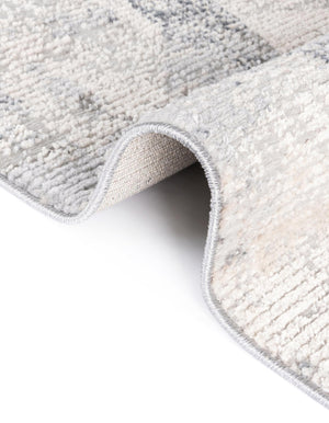 Gray 5' 1 x 8' Caspian Rectangle Area Rug 60% Polypropylene & 40% Polyester With Cotton Backing Modern Chic Carpet for Home Interior Design Decorating for Sale at Rug Engine