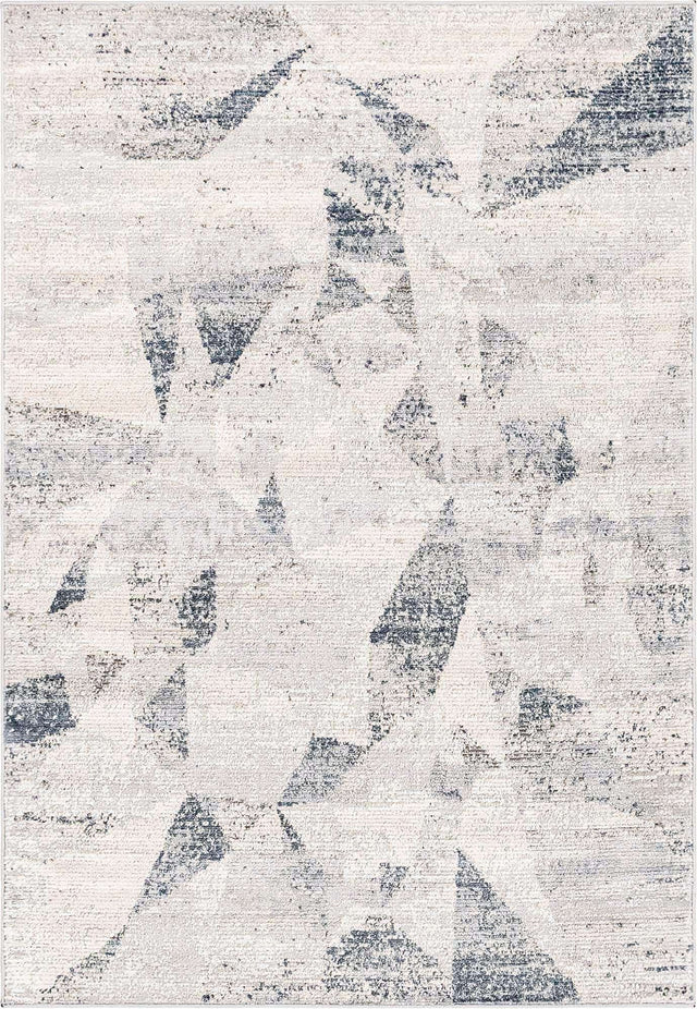 Gray 4' 1 x 6' 1 Caspian Rectangle Area Rug 60% Polypropylene & 40% Polyester With Cotton Backing Modern Chic Carpet for Home Interior Design Decorating for Sale at Rug Engine