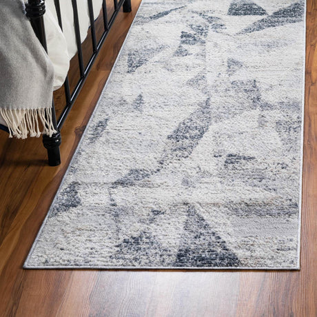 Gray 2' 2 x 6' 1 Caspian Runner Area Rug 60% Polypropylene & 40% Polyester With Cotton Backing Modern Chic Carpet for Home Interior Design Decorating for Sale at Rug Engine