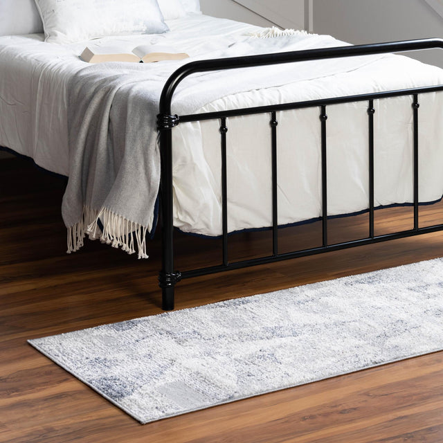 Gray 2' 2 x 6' 1 Caspian Runner Area Rug 60% Polypropylene & 40% Polyester With Cotton Backing Modern Chic Carpet for Home Interior Design Decorating for Sale at Rug Engine