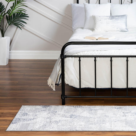Gray 2' 2 x 6' 1 Caspian Runner Area Rug 60% Polypropylene & 40% Polyester With Cotton Backing Modern Chic Carpet for Home Interior Design Decorating for Sale at Rug Engine
