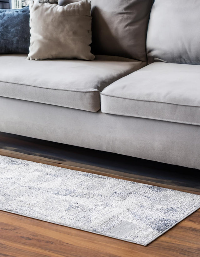 Gray 2' 2 x 6' 1 Caspian Runner Area Rug 60% Polypropylene & 40% Polyester With Cotton Backing Modern Chic Carpet for Home Interior Design Decorating for Sale at Rug Engine