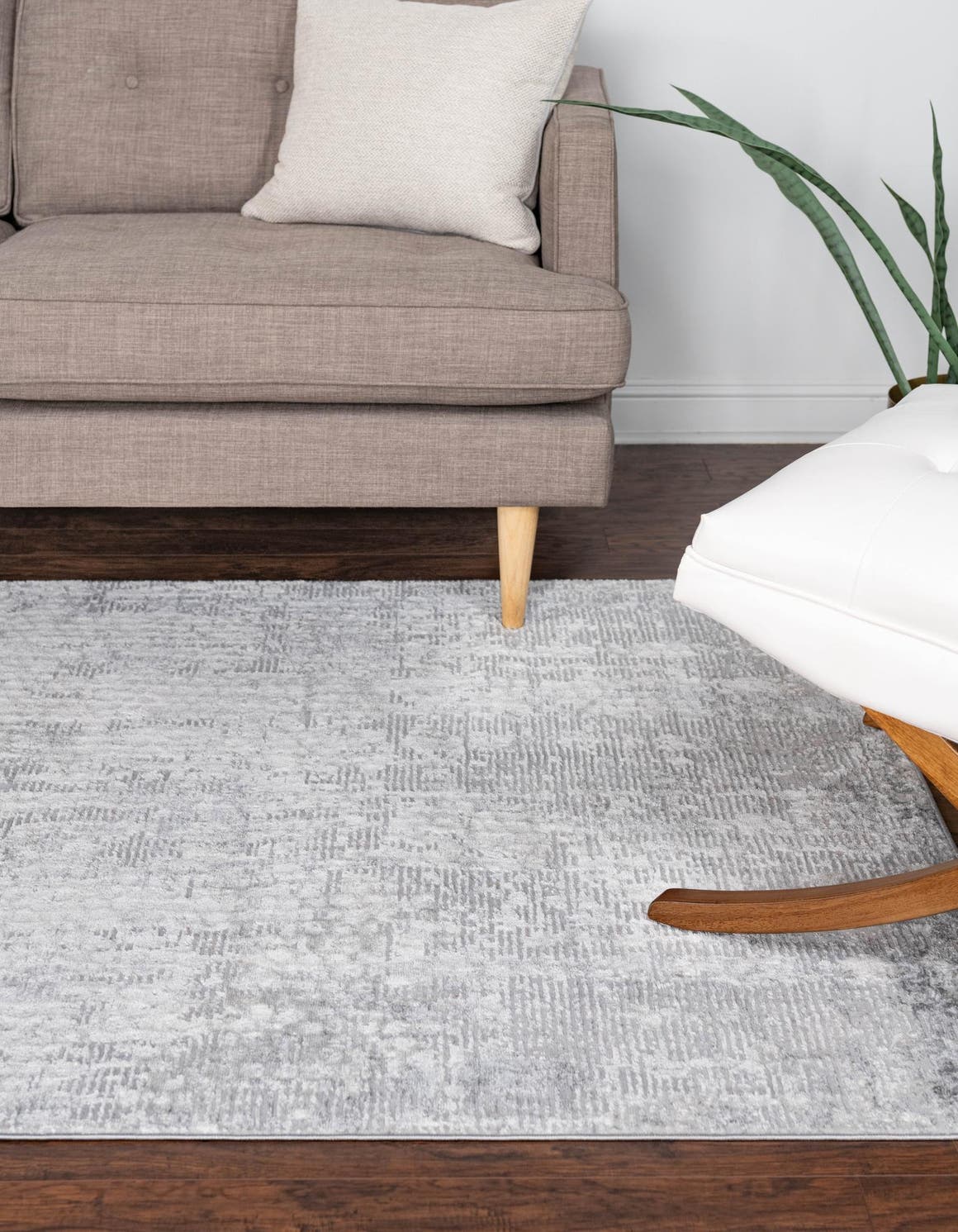Gray 3' 3 x 5' 3 Caspian Rectangle Area Rug 60% Polypropylene & 40% Polyester With Cotton Backing Modern Chic Carpet for Home Interior Design Decorating for Sale at Rug Engine