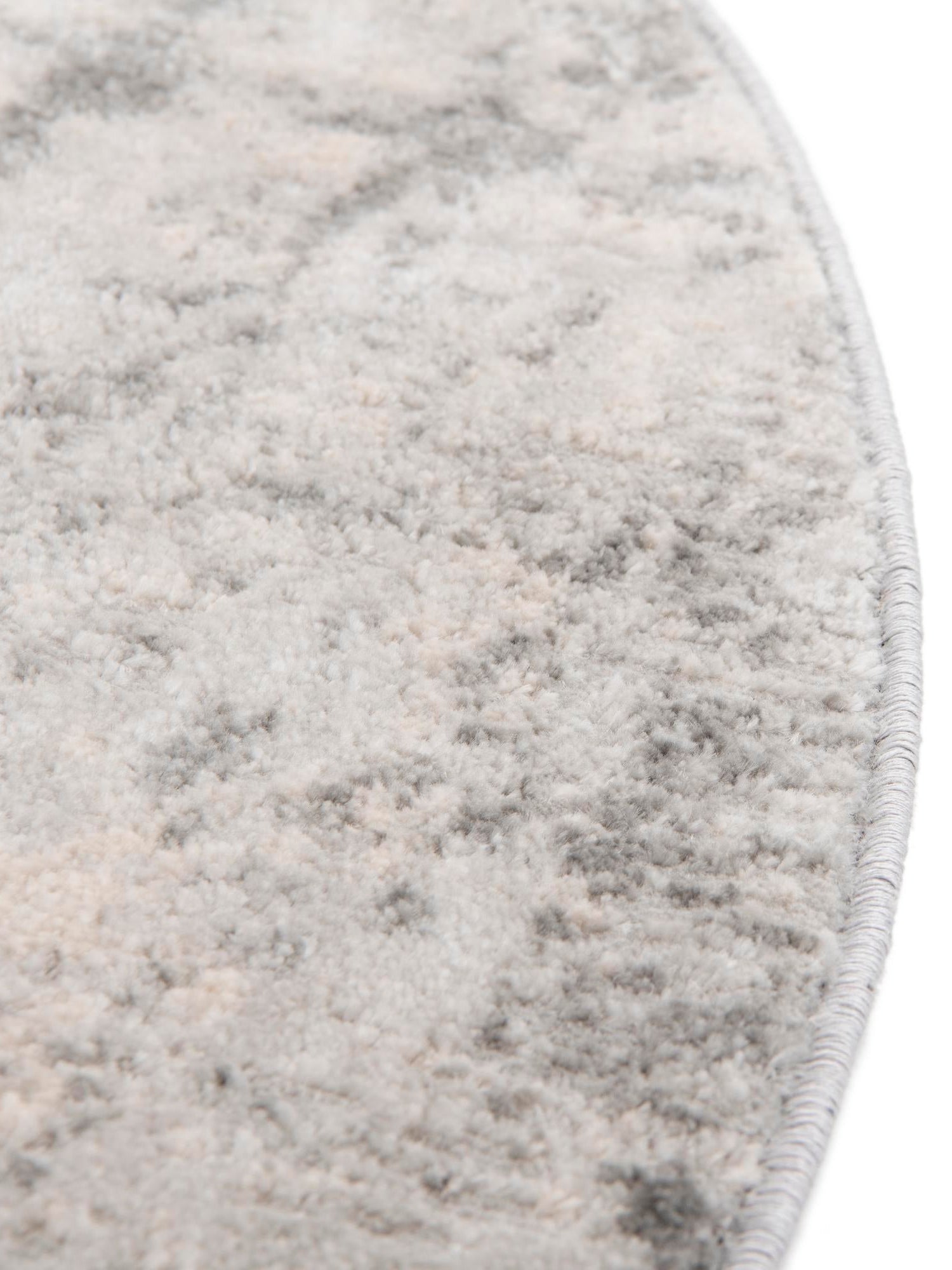 Gray 5' 3 x 5' 3 Caspian Round Area Rug 60% Polypropylene & 40% Polyester With Cotton Backing Modern Chic Carpet for Home Interior Design Decorating for Sale at Rug Engine